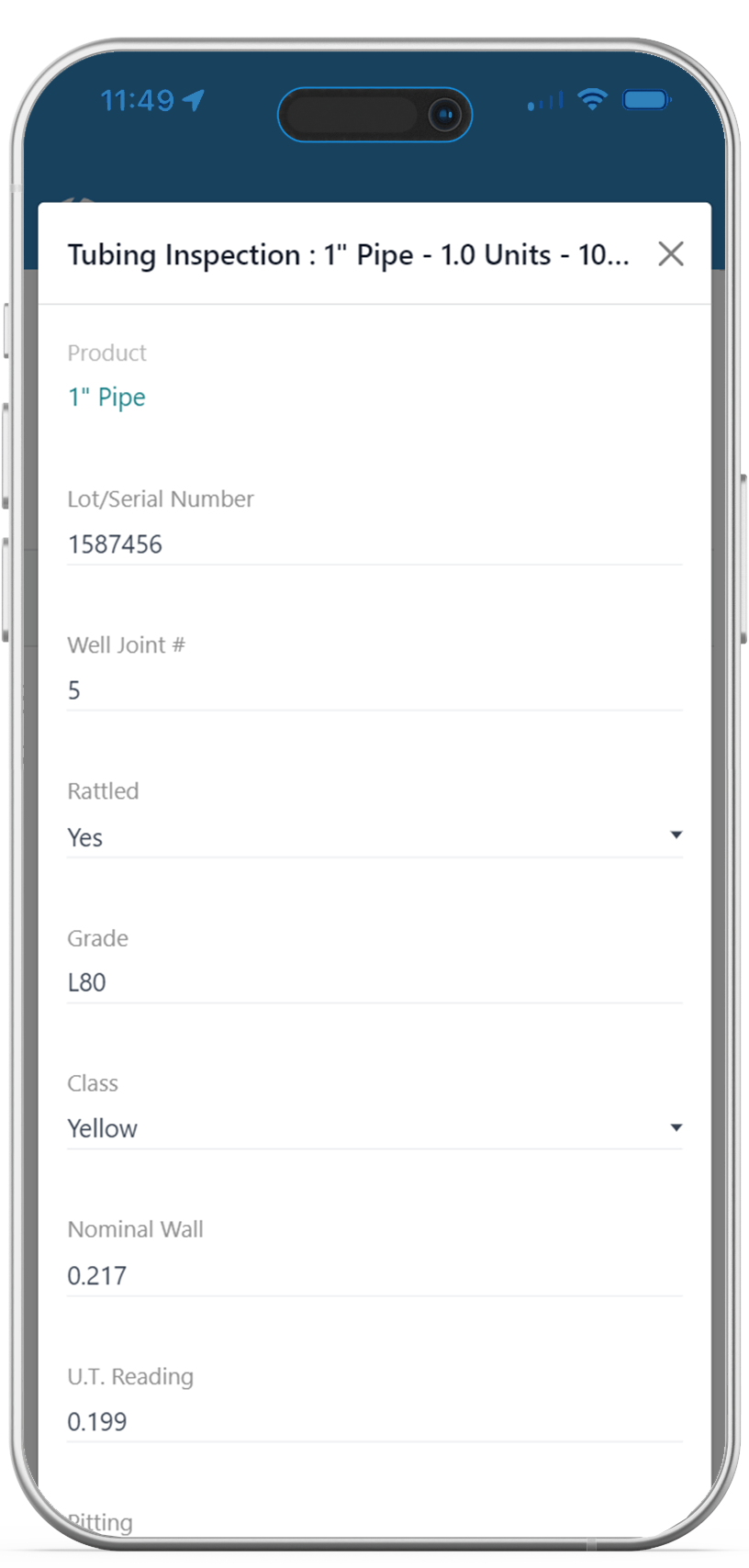 OCTG supply chain app, Sooner360, inspection module